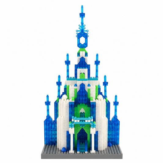 Ice Crystal Castle – 1,300+ Piece Micro-Block Build Set