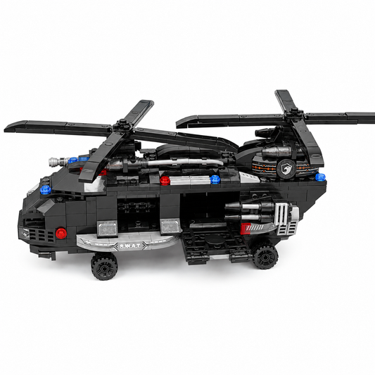SWAT Tactical Helicopter – 784-Piece Building Block Set