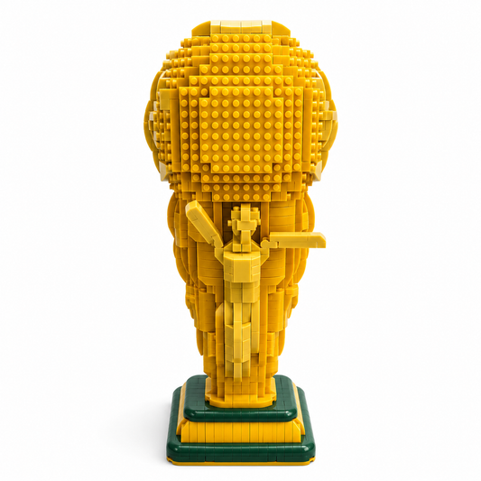 Ensemble de mini-blocs de construction Trophée du Champion en Or – Jouet de construction de luxe à assembler soi-même et modèle d’exposition de collection