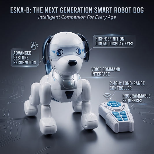 Chien Robot RC Interactif Intelligent™ | Robot Intelligent Télécommandé Qui Marche, Danse et Chante pour Enfants | Jouet Éducatif STEM | Cadeau Idéal pour Garçons et Filles